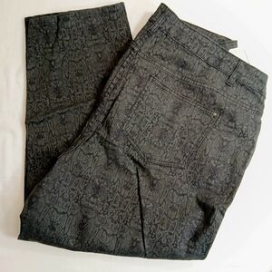 Harmony & Havoc Black/gray Snakeskin Print Jeans Women's Size 22